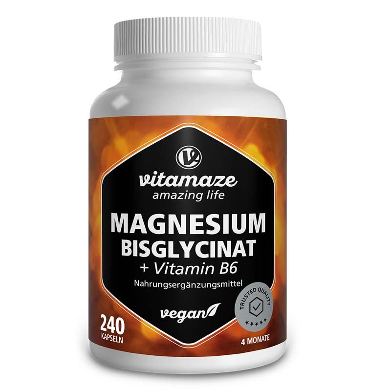 vitamaze MAGNESIUM BISGLYCINAT + Vitamin B6 240 St Kapseln
