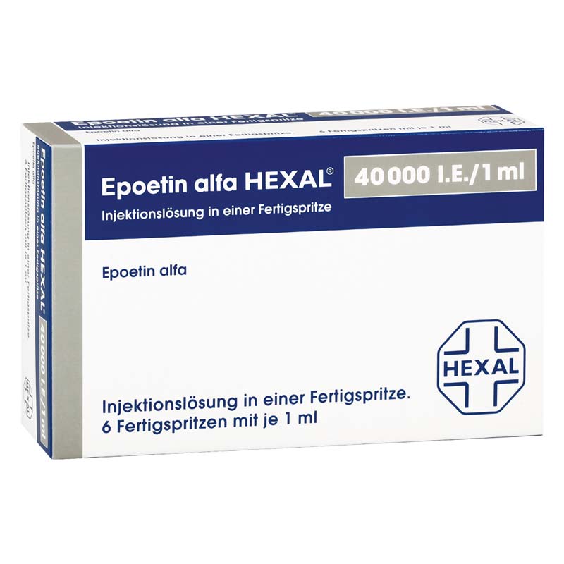 Epoetin alfa HEXAL 40000 I.E./1ml 6 St Fertigspritzen