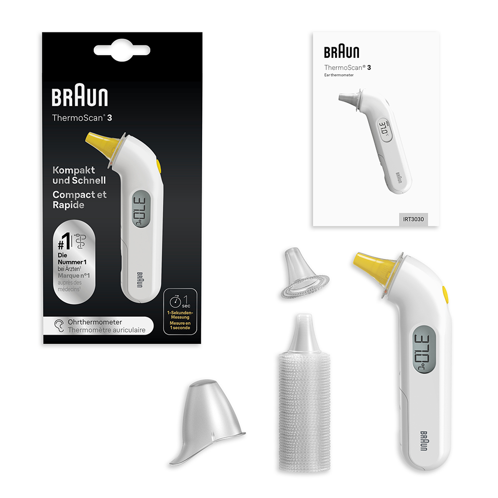 BRAUN ThermoScan 3 Infrarot-Ohrthermometer 1 St