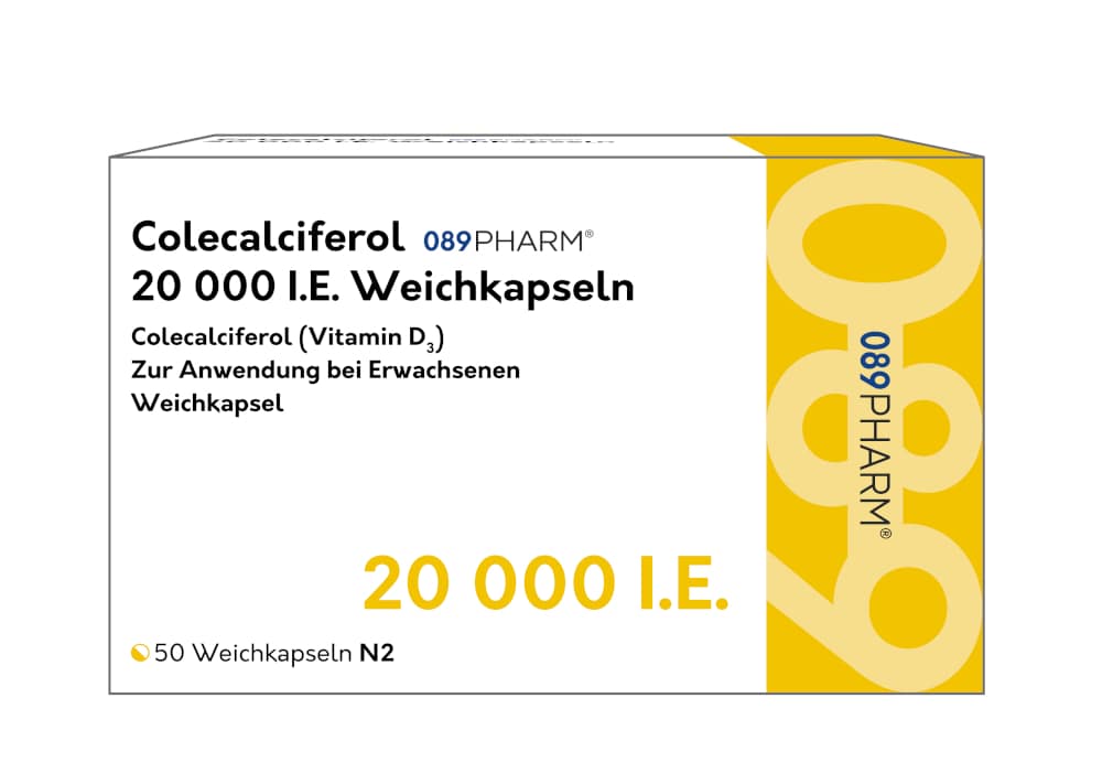 Colecalciferol 089PHARM 20 000 I.E. 50 St Weichkapseln