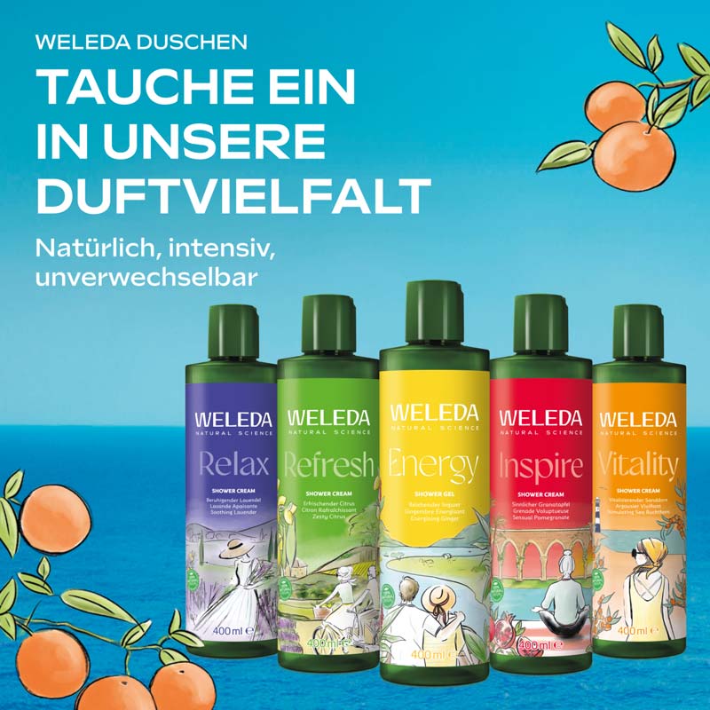 WELEDA Vitality SHOWER CREAM Sanddorn 400 ml Duschgel