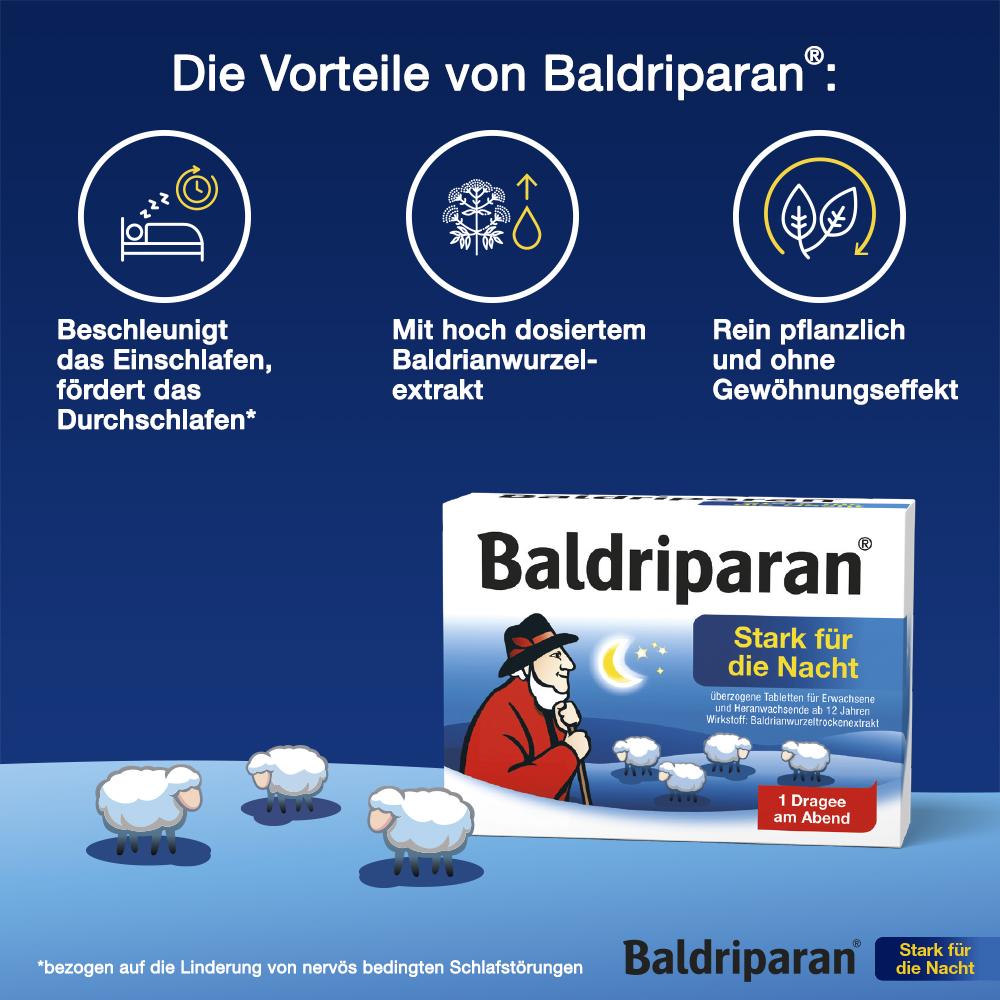 Baldriparan Stark für die Nacht 60 St Überzogene Tabletten