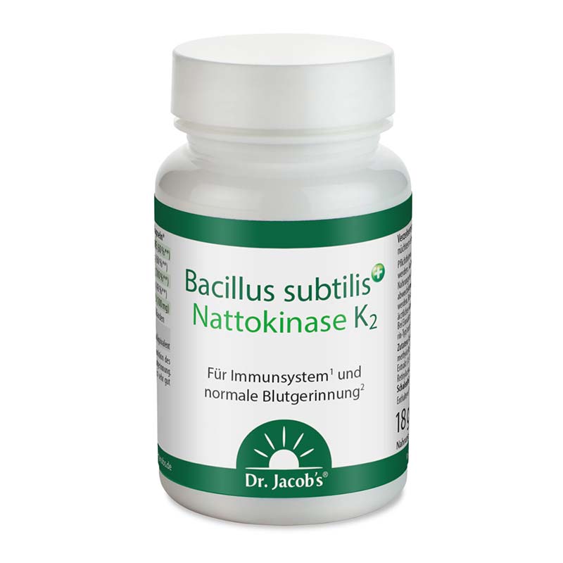 Bacillus subtilis plus Nattokinase-Enzym Vitamin K2 vegan