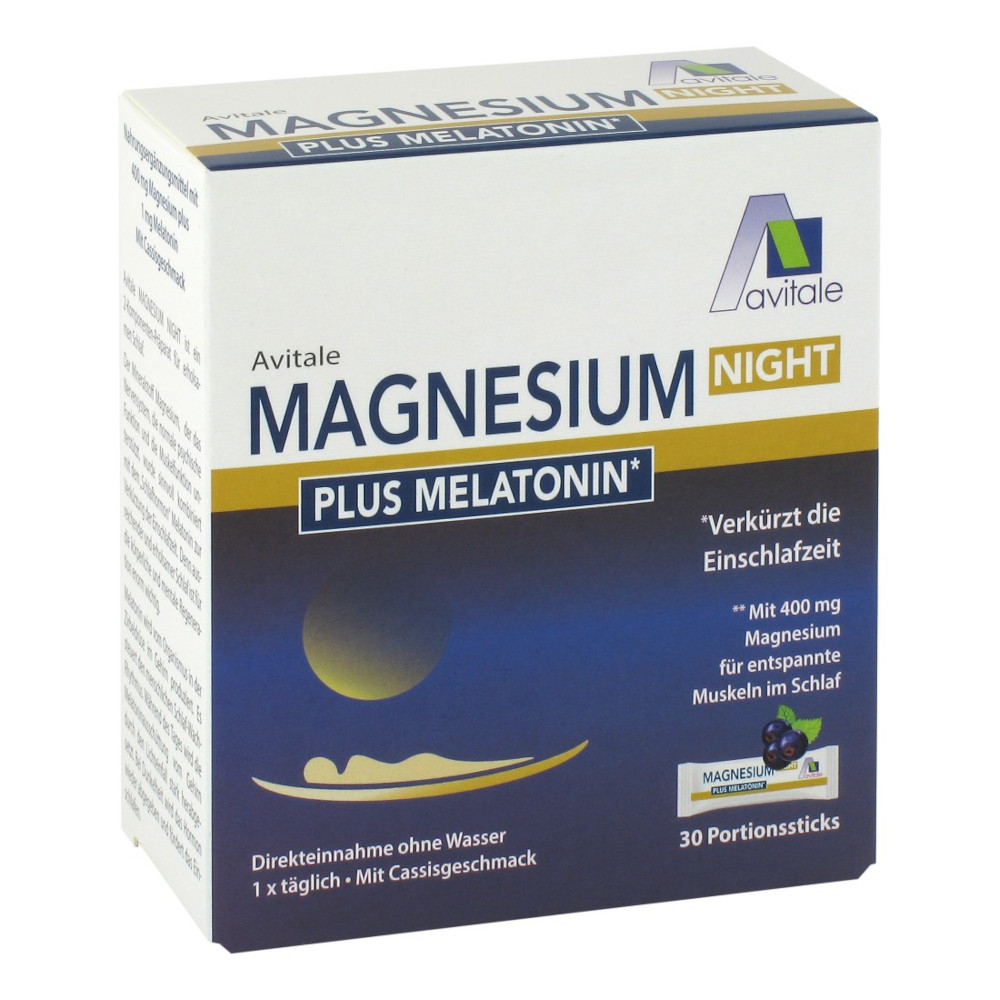 Avitale MAGNESIUM NIGHT Plus Melatonin 30 St Pulver
