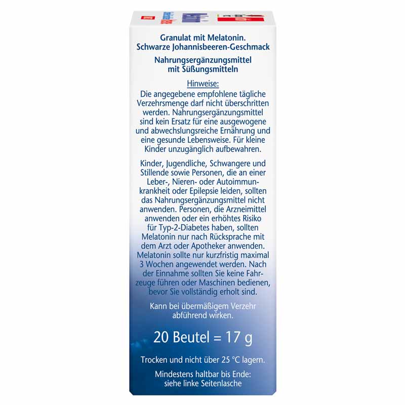 Doppelherz aktiv Melatonin Schneller Einschlafen DIRECT 20 St Pellets
