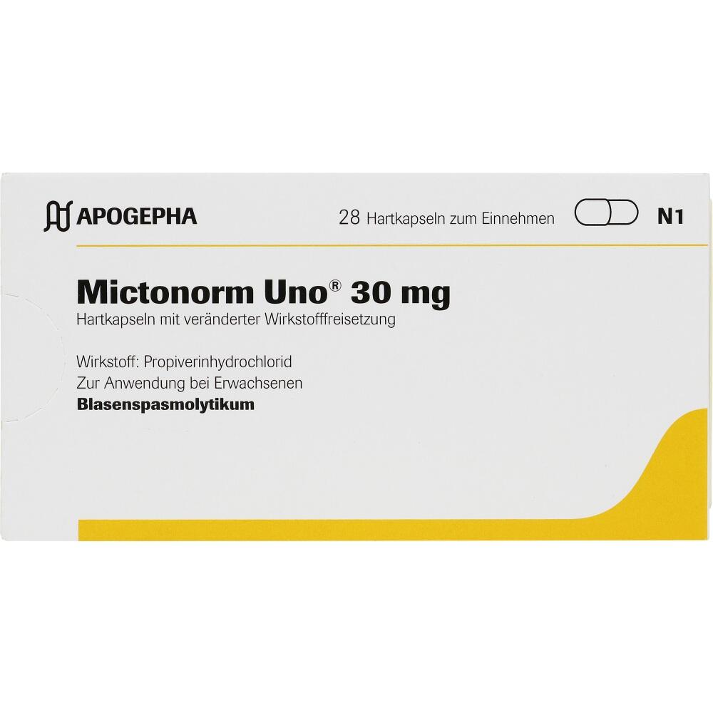 MICTONORM Uno 30 mg Hartk.m.veränd.Wirkst.-Frs. 28 St Hartkapseln mit veränderter Wirkstofffreisetzung