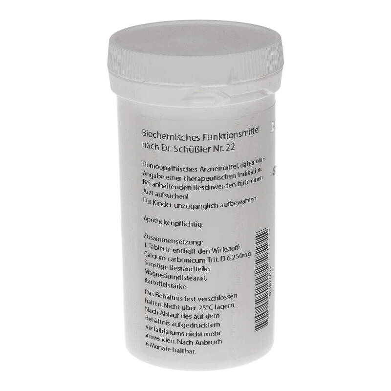 HOMOEOPATHIEFUCHS Schüssler-Salz Nummer 22 Calcium carbonium D6 Biochemie 400 St Tabletten