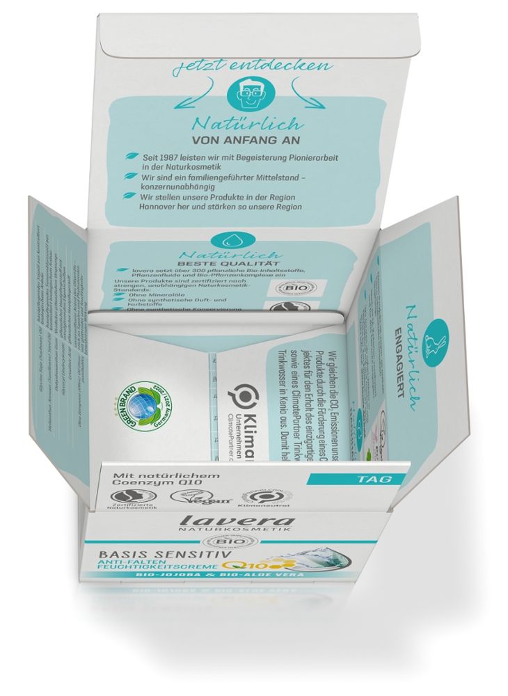 lavera BASIS SENSITIV ANTI-FALTEN FEUCHTIGKEITSCREME Q10 50 ml Tagescreme