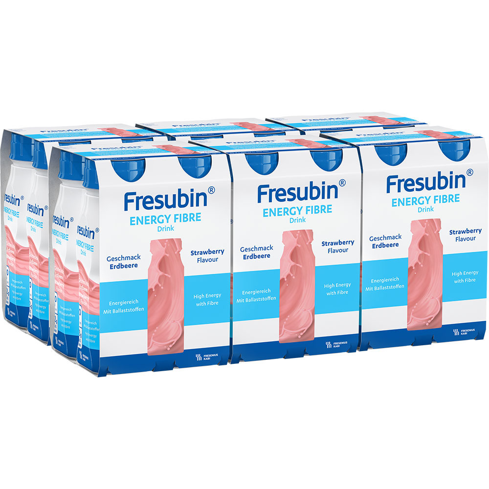 Fresubin Energy Fibre Trinknahrung Erdbeere 6X4X200 ml Lösung