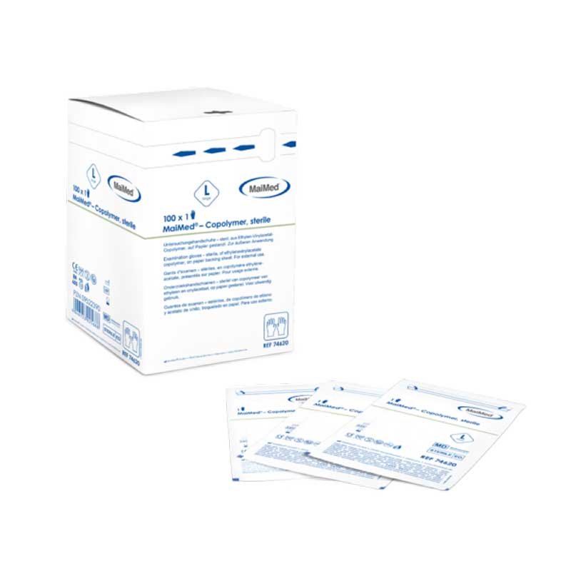 MaiMed Copolymer Handschuhe steril Größe L einzeln verpackt  100 St Handschuhe