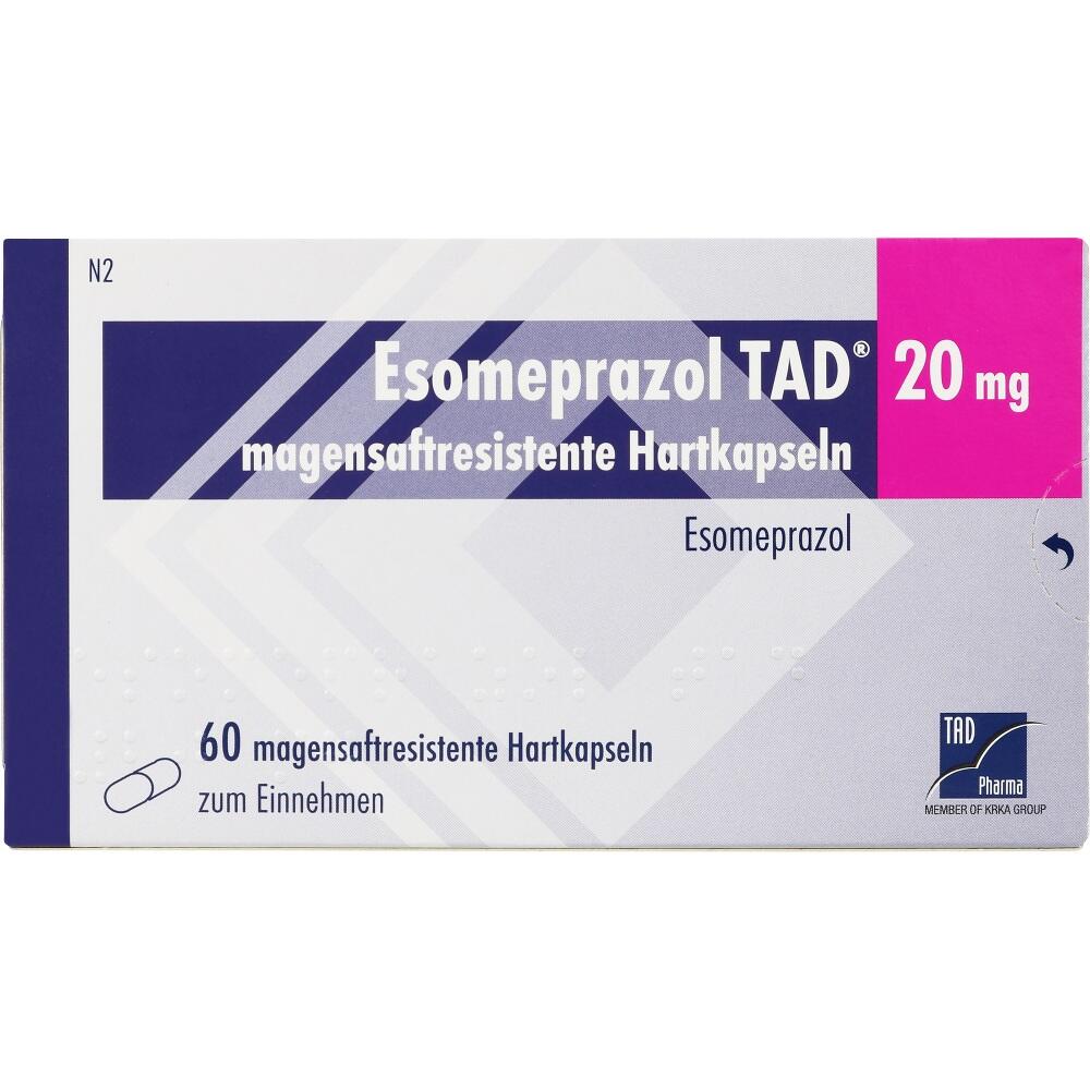 Esomeprazol TAD 20mg 60 St Magensaftresistente Hartkapseln