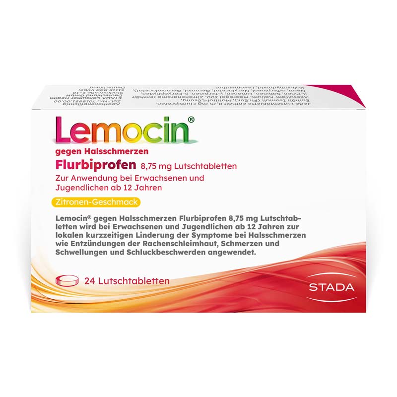 Lemocin gegen Halsschmerzen Flurbiprofen 24 St Lutschtabletten