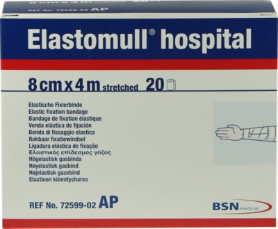 ELASTOMULL hospital 8 cm x 4 m elastische Fixierbinden weiß 20 St Binden