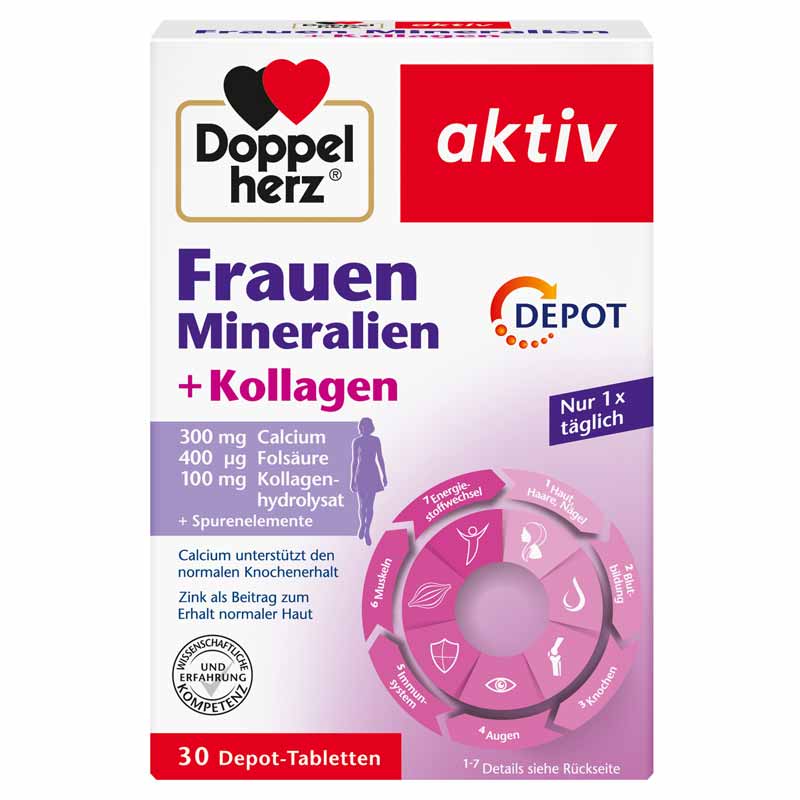 Doppelherz aktiv Frauen Mineralien + Kollagen 30 St Tabletten