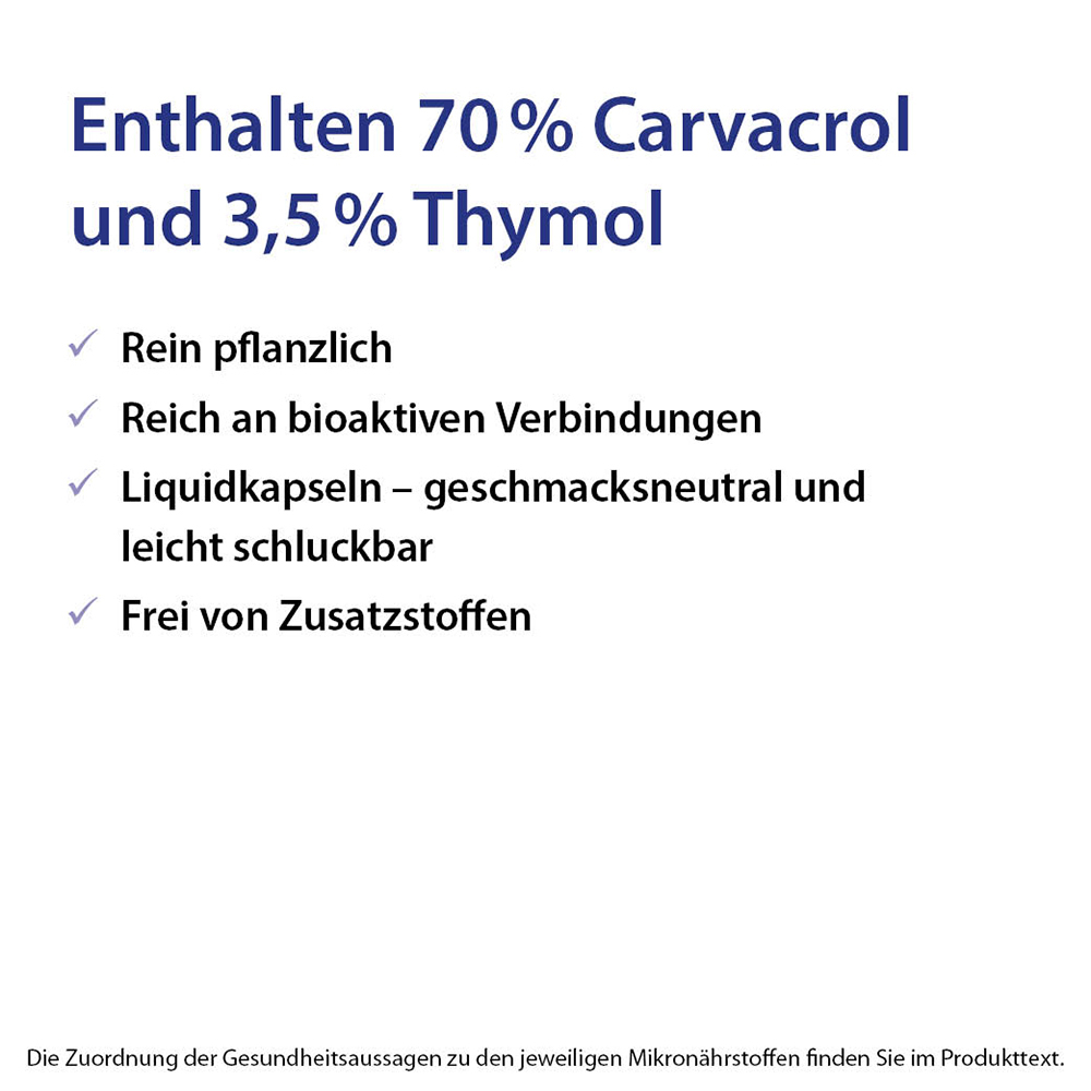 Dr. Jacob's Oregano-Öl Kapseln Carvacrol Thymol vegan