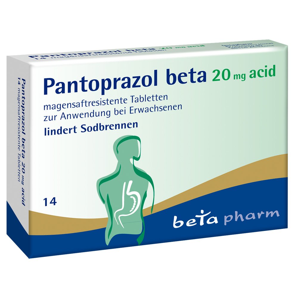 Pantoprazol beta 20mg acid 14 St Tabletten magensaftresistent