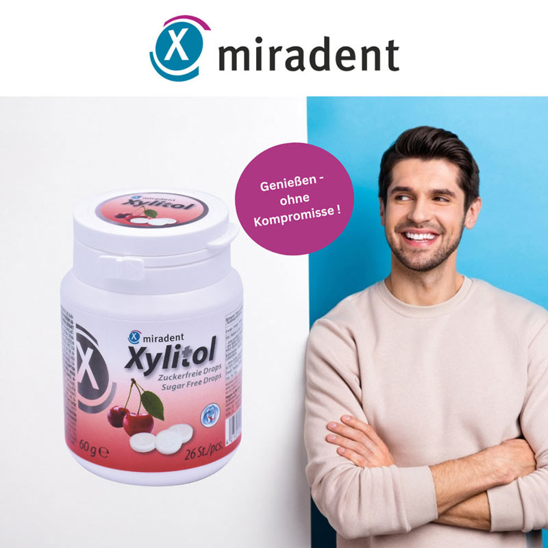 miradent Xylitol Kirsche 26 St Bonbons
