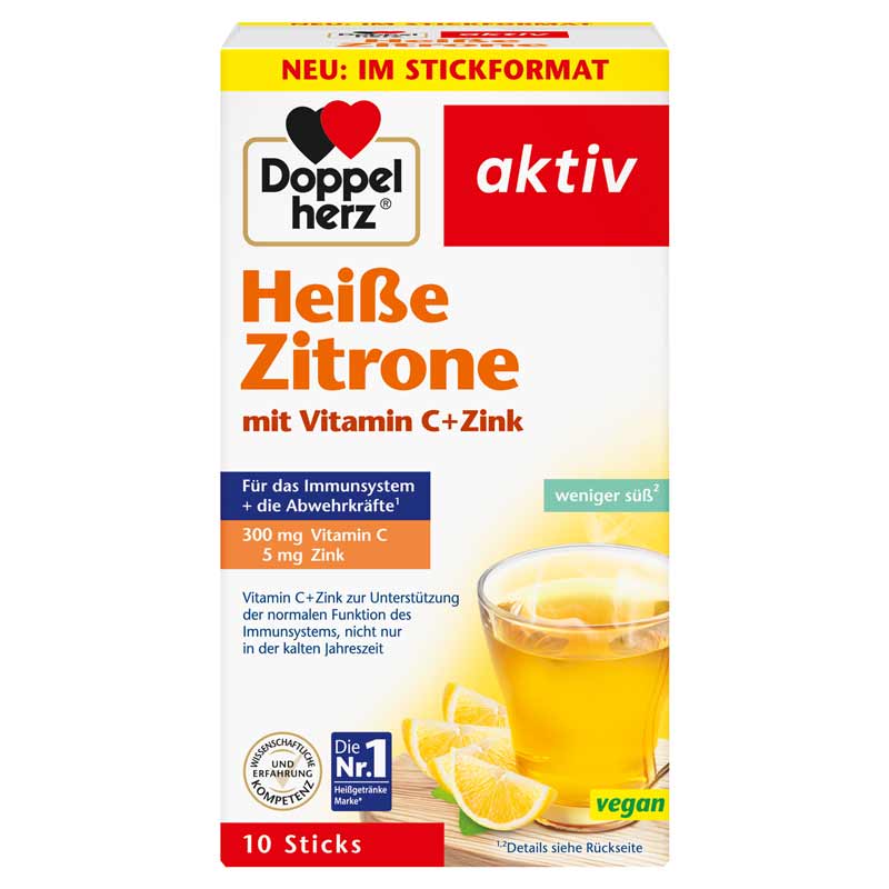 Doppelherz aktiv Heiße Zitrone mit Vitamin C + Zink 10 St Granulat