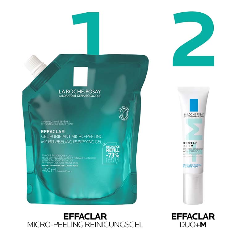 LA ROCHE-POSAY EFFACLAR MIKRO-PEELING REINIGUNG Nachfüllpack 400 ml Gel