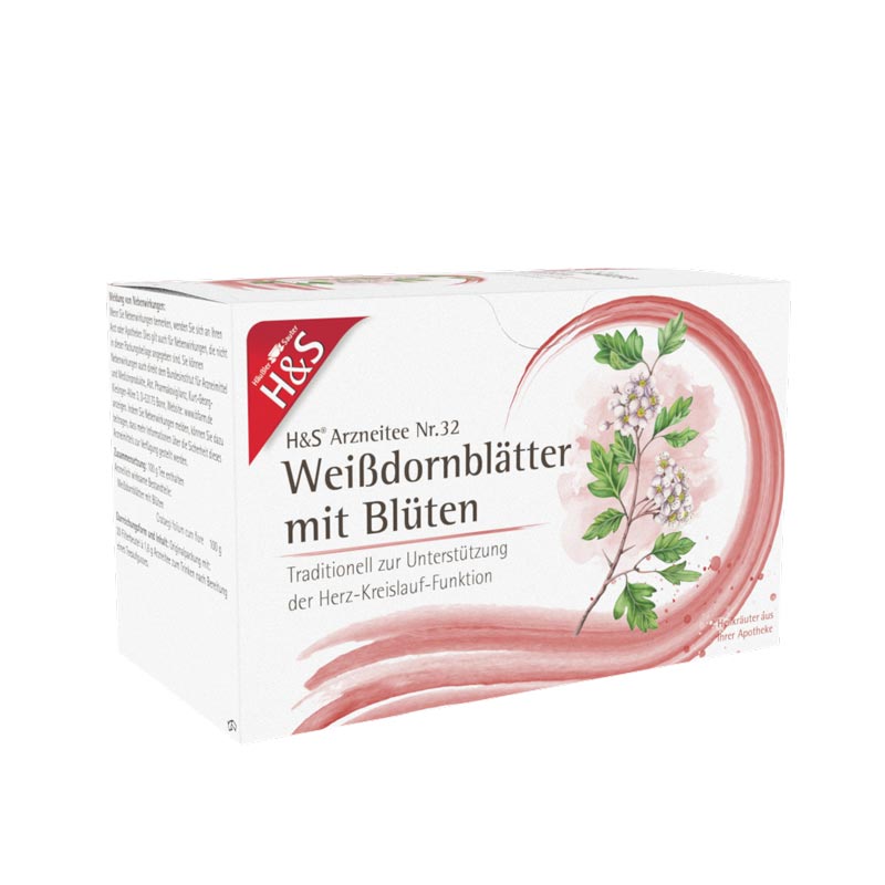 H&S Arzneitee Weißdornblätter mit Blüten 20X1.6 g Filterbeutel