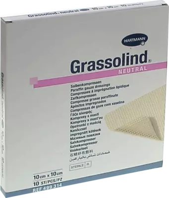 GRASSOLIND Salbenkompressen 10x10 cm steril 10 St Kompressen