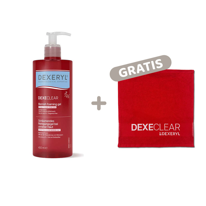 DEXECLEAR schäumendes Reinigungsgel bei unreiner Haut 400 ml Gel