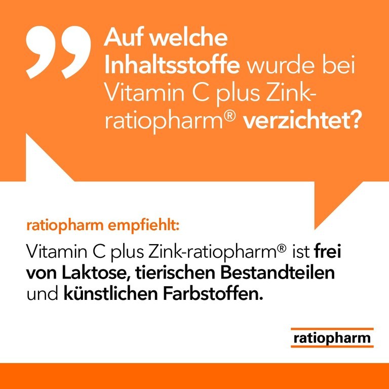 Vitamin C plus Zink-ratiopharm 40 St Brausetabletten