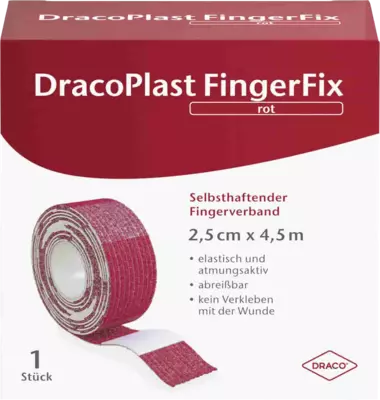DracoPlast FingerFix 2,5cm x 4,5m  rot 1 St Pflaster
