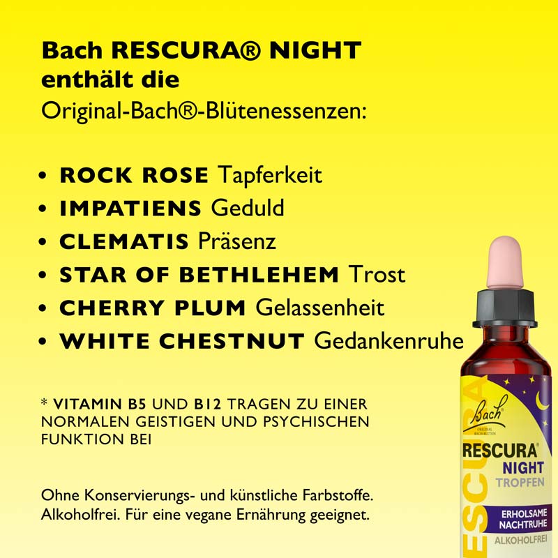 Bach RESCURA NIGHT TROPFEN ALKOHOLFREI  20 ml Tropfen
