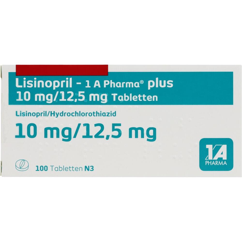 Lisinopril-1 A Pharma plus 10mg/12,5mg 100 St Tabletten
