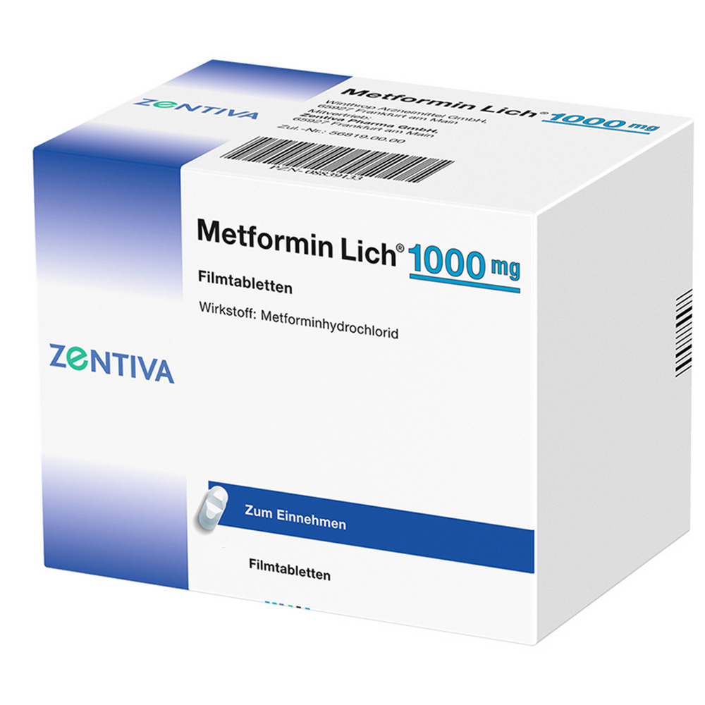 Metformin Lich 1000mg 120 St Filmtabletten