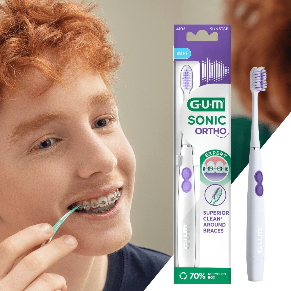GUM SONIC ORTHO Schallzahnbürste 1 St Zahnbürste