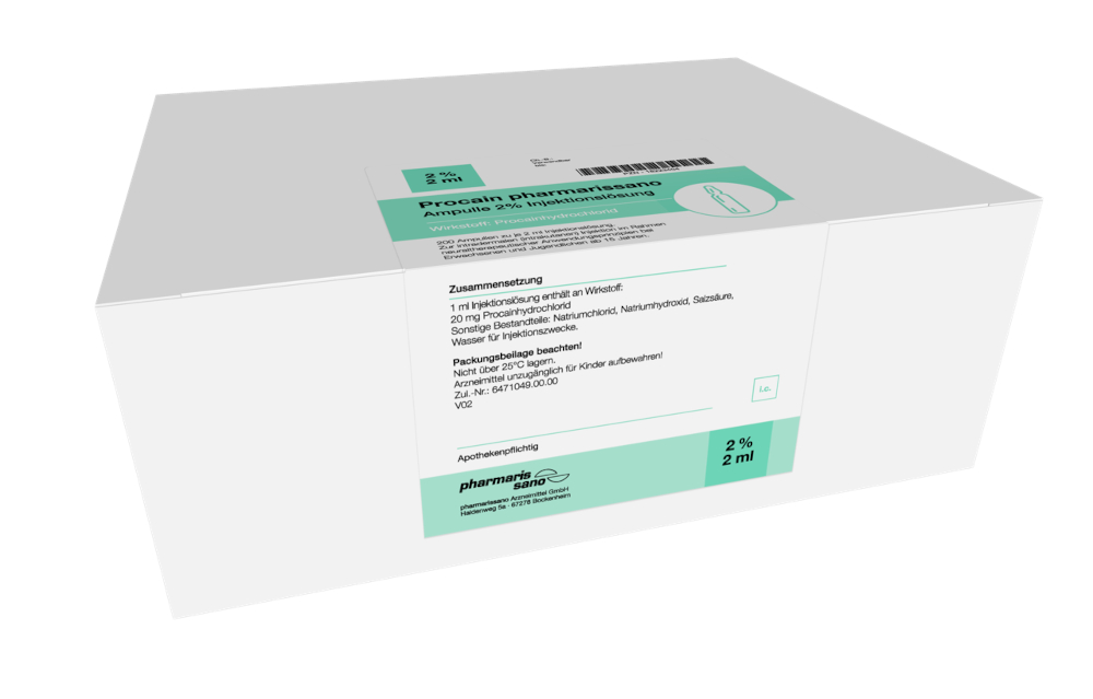 Procain pharmarissano Ampulle 2% Injektionslös. 200X2 ml Injektionslösung