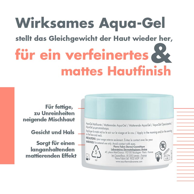 Avène CLEANANCE MATTIERENDES AQUA-GEL  50 ml Gel