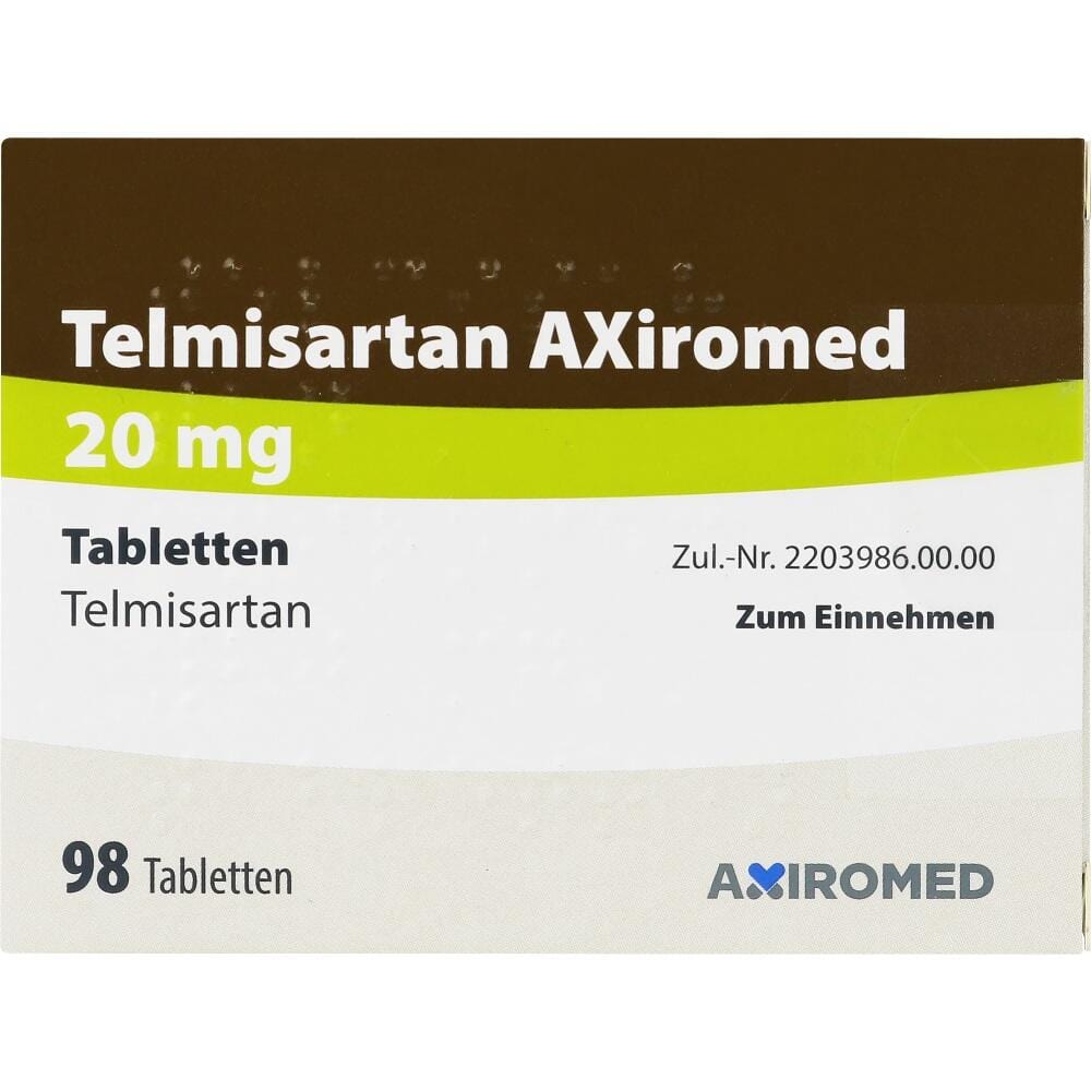 Telmisarten AXiromed 20 mg  98 St Tabletten