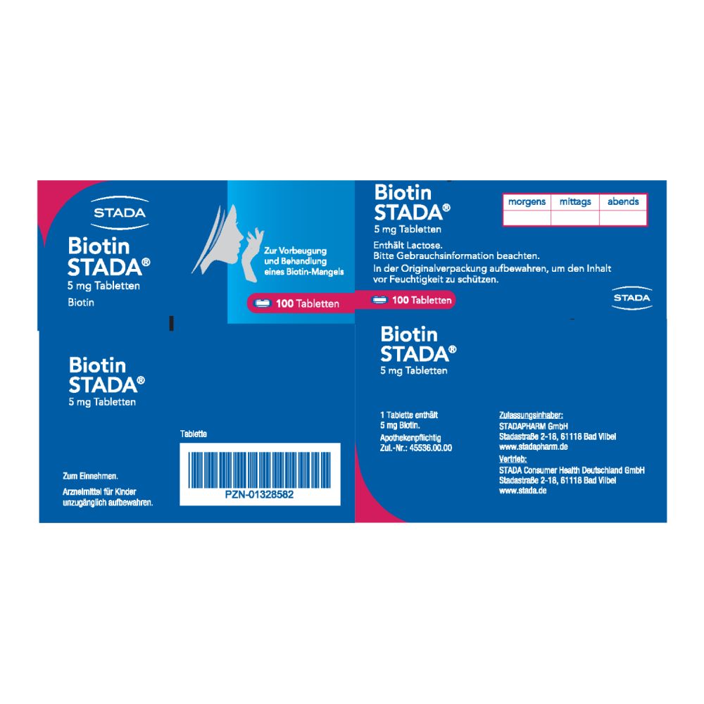 Biotin STADA 5 mg  100 St Tabletten