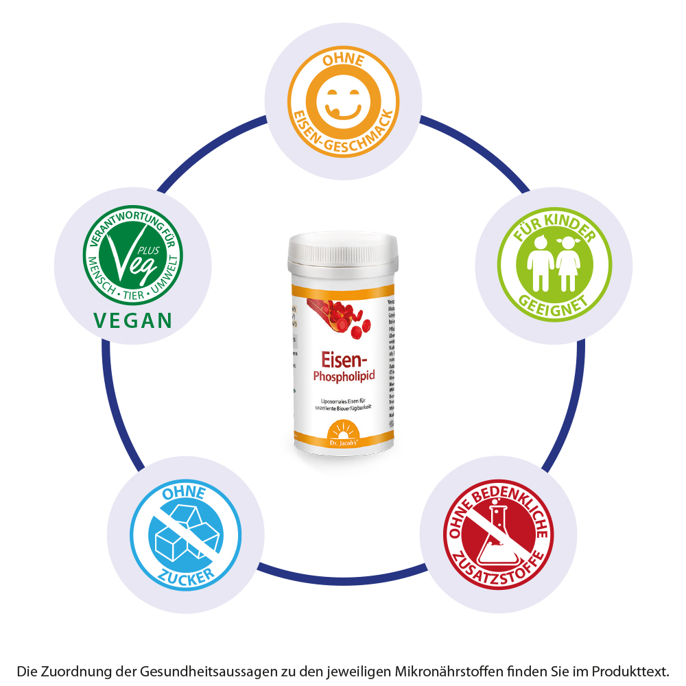 Dr. Jacob's Eisen-Phospholipid Mango Pulver liposomal vegan