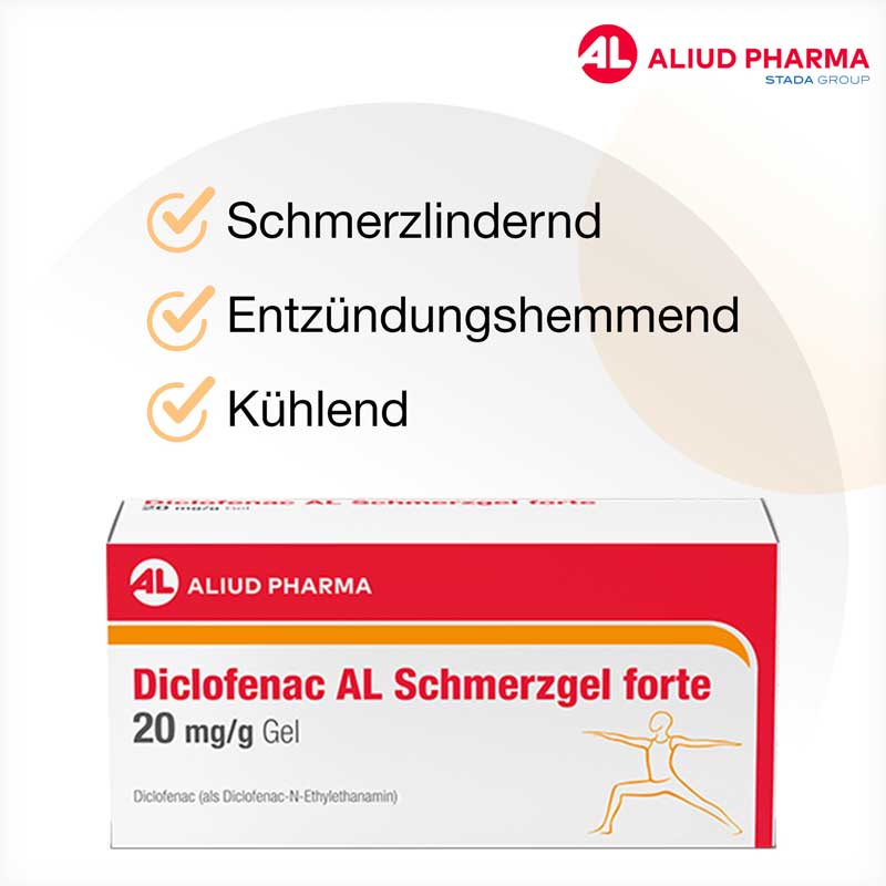 Diclofenac AL Schmerzgel forte 20 mg / g bei akutem Bewegungsschmerz nach stumpfem Trauma