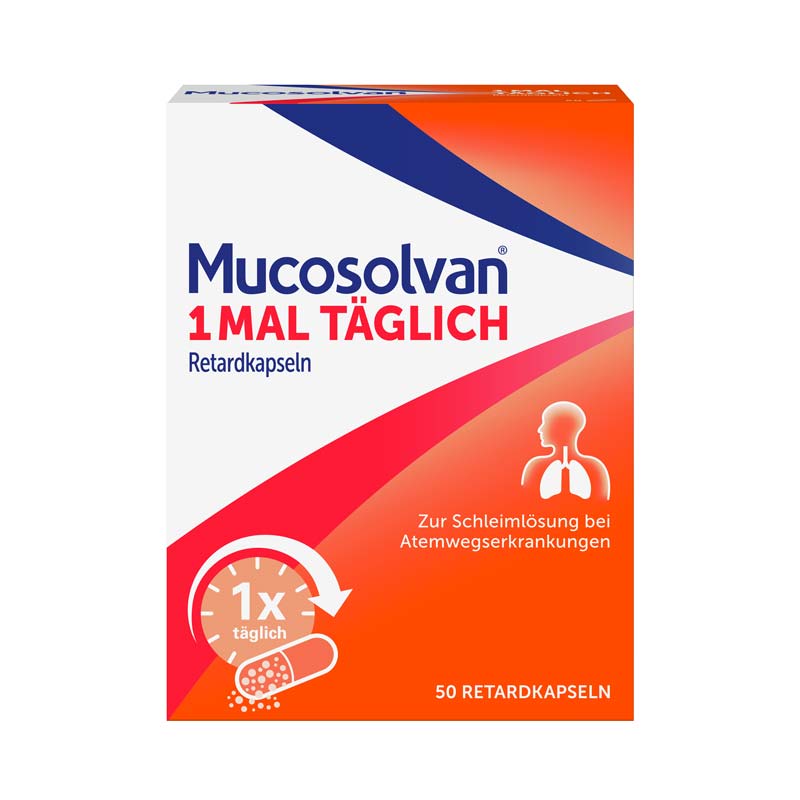Mucosolvan 1MAL TÄGLICH Retardkapseln Schleimlöser  50 St Retard-Kapseln
