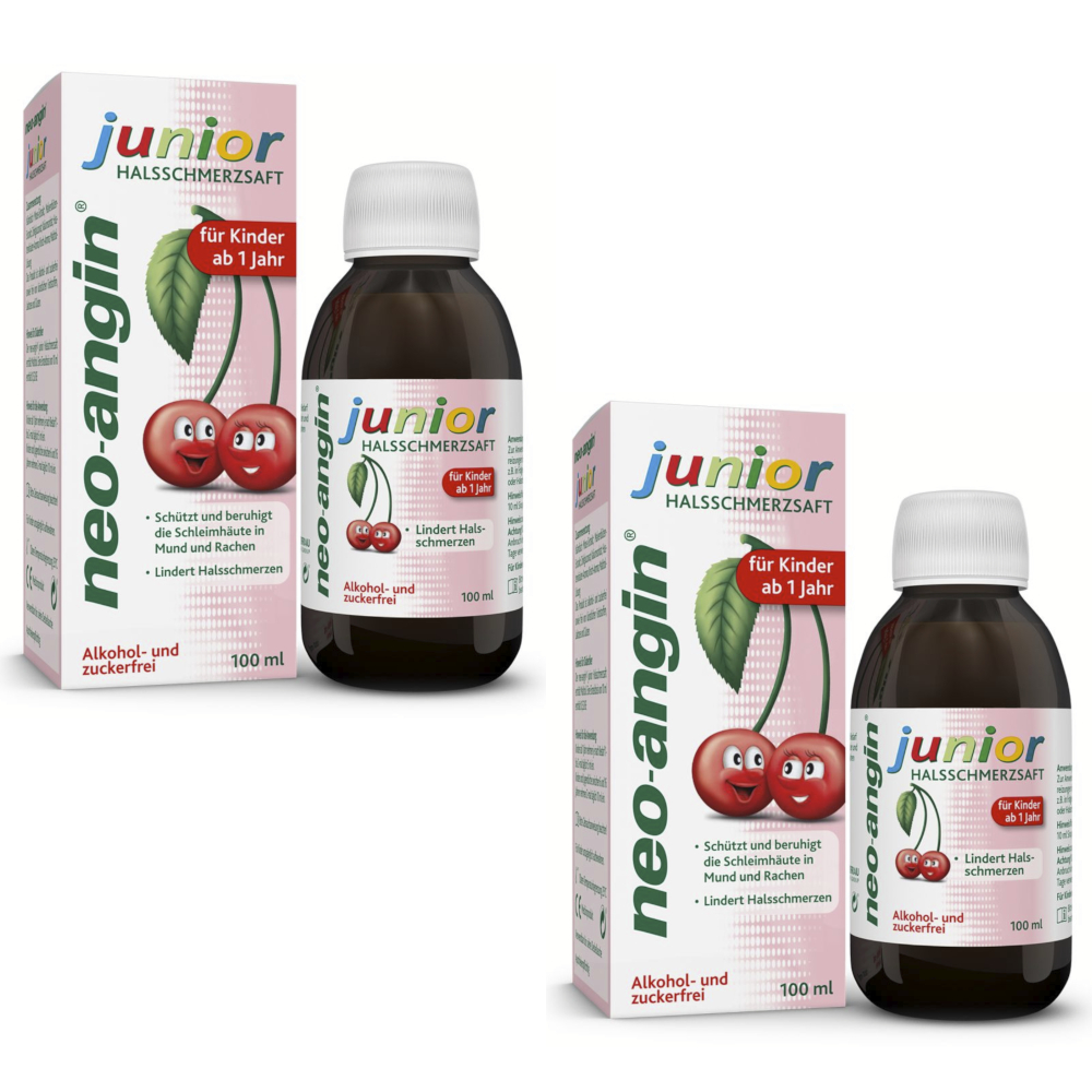 neo angin Junior Halsschmerzsaft Doppelpack 2X100 ml Saft