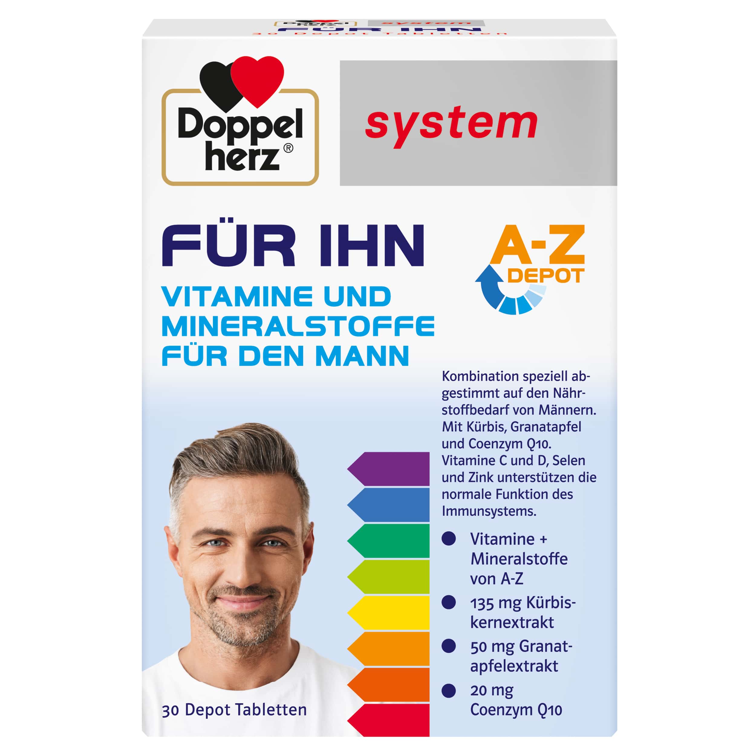 Doppelherz system FÜR IHN VITAMINE UND MINERALSTOFFE 30 St Tabletten