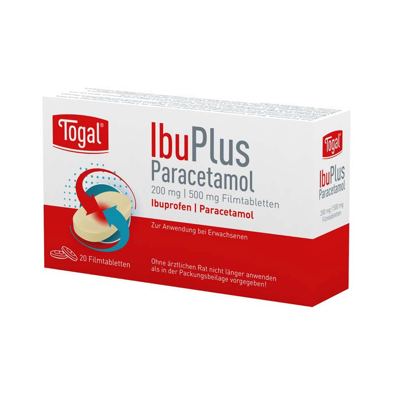 Togal IbuPlus Paracetamol 200 mg / 500 mg 20 St Filmtabletten