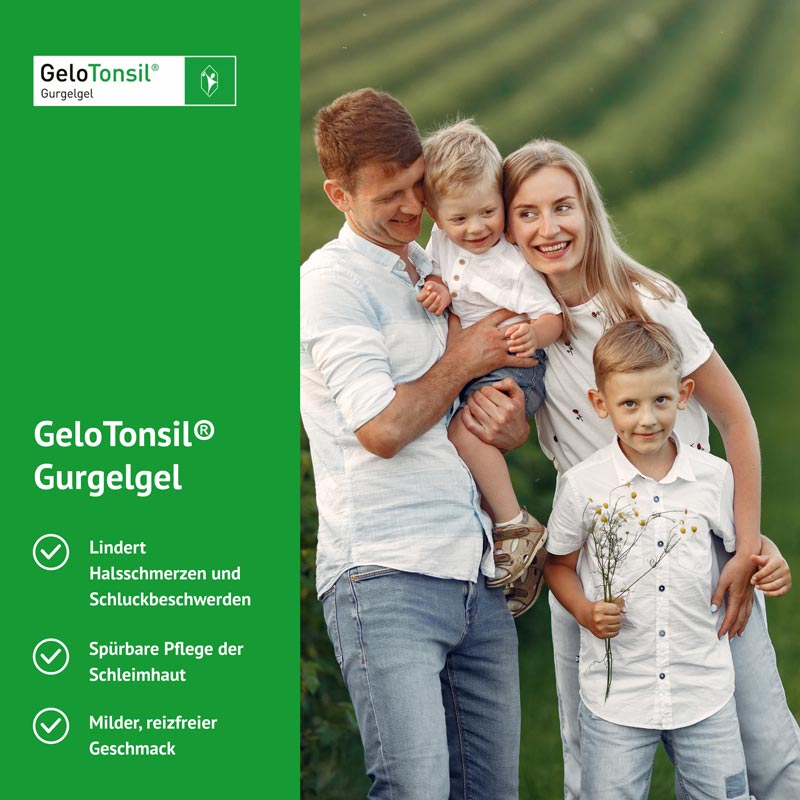GeloTonsil Gurgelgel lindert Halsschmerzen & Schluckbeschwerden 200 ml 200 ml Gurgellösung