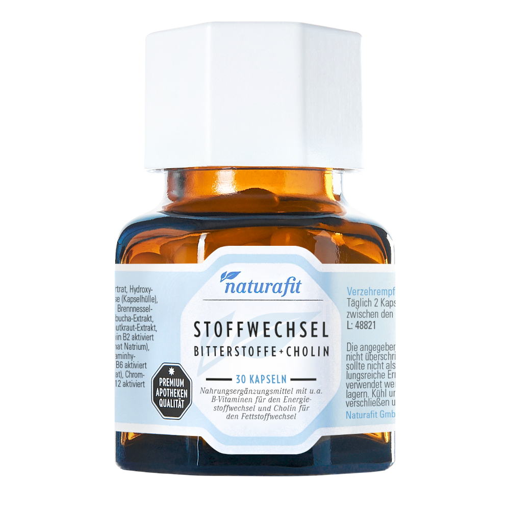 naturafit STOFFWECHSEL BITTERSTOFFE + CHOLIN 30 St Kapseln