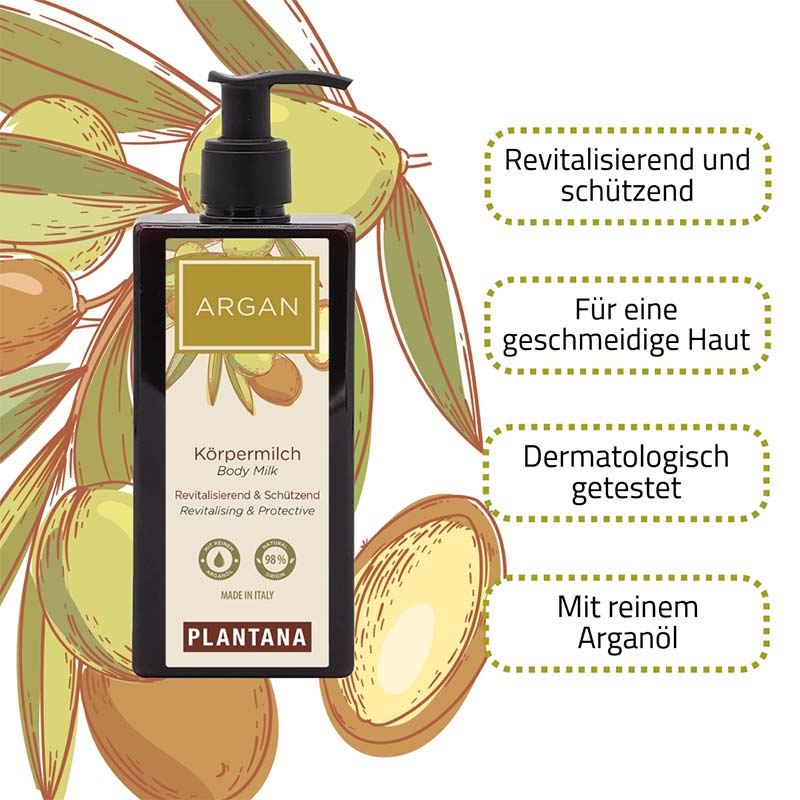 PLANTANA Körpermilch Argan 250 ml Milch