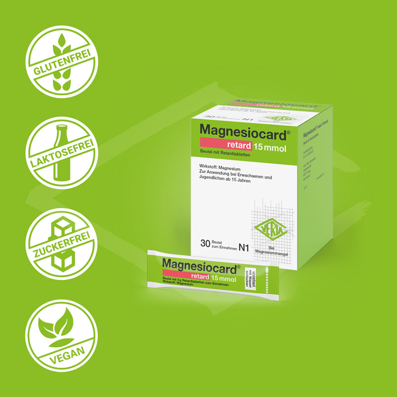 MAGNESIOCARD retard 15 mmol Beutel m.ret.Filmtabl. 30 St Beutel mit retardierten Filmtabletten