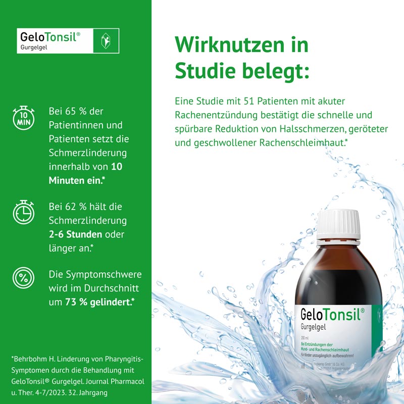 GeloTonsil Gurgelgel lindert Halsschmerzen & Schluckbeschwerden 200 ml 200 ml Gurgellösung