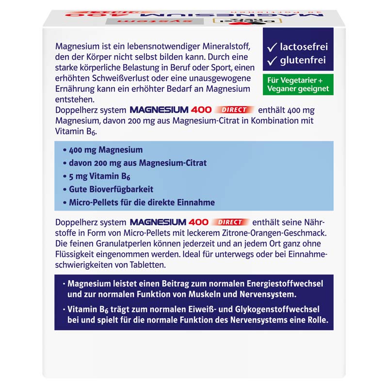 Doppelherz system MAGNESIUM 400 DIRECT 30 St Pellets