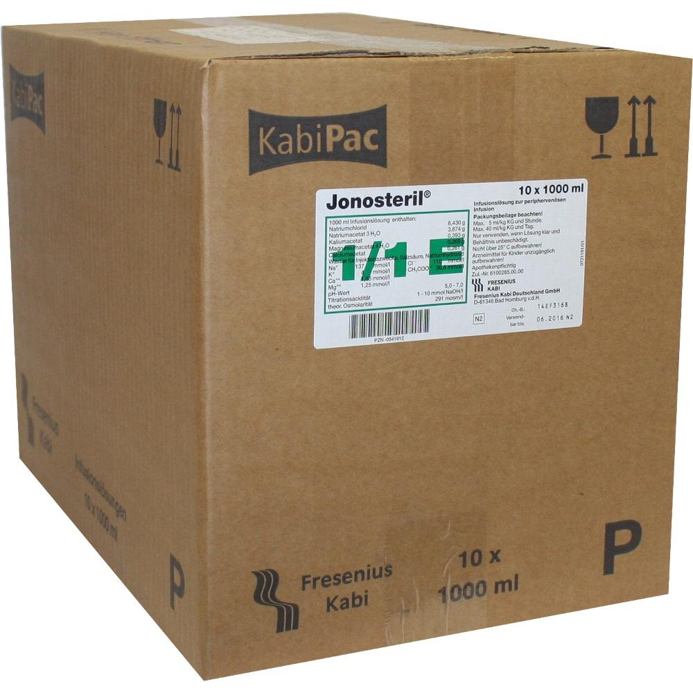 JONOSTERIL Plastik Infusionslösung 10X1000 ml Infusionslösung