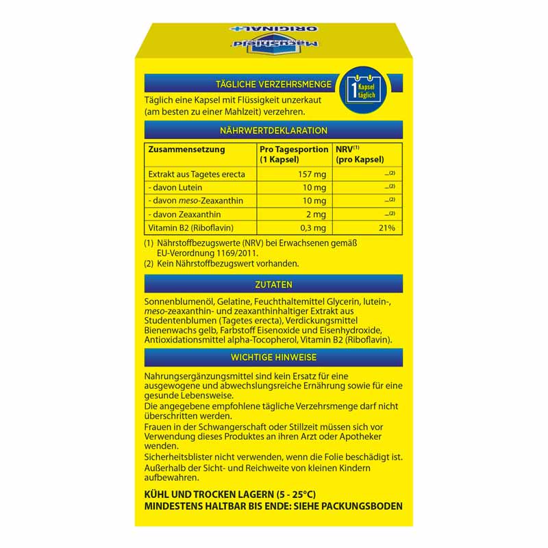 MacuShield ORIGINAL+ 90 Tage 90 St Weichkapseln